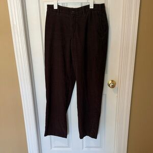 Vintage Eddie Bauer Men's Dark Brown Corduroy Pants Waist Size 36, Inseam 34.